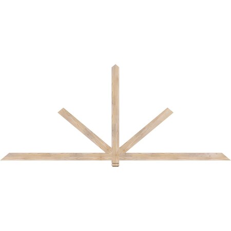 Ekena Millwork Kennewick Smooth Timber Gable Bracket, Douglas Fir, 108"W x 45"H x 1 1/2"D x 3 1/2"F, 10/12 Pitch GBW108X45X0204KEN00SDF